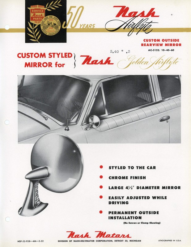 1952 Nash Accessories Booklet Page 22